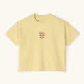 Call Your Mom tee | Boxy Crop Shirt, Minimalist Text Design