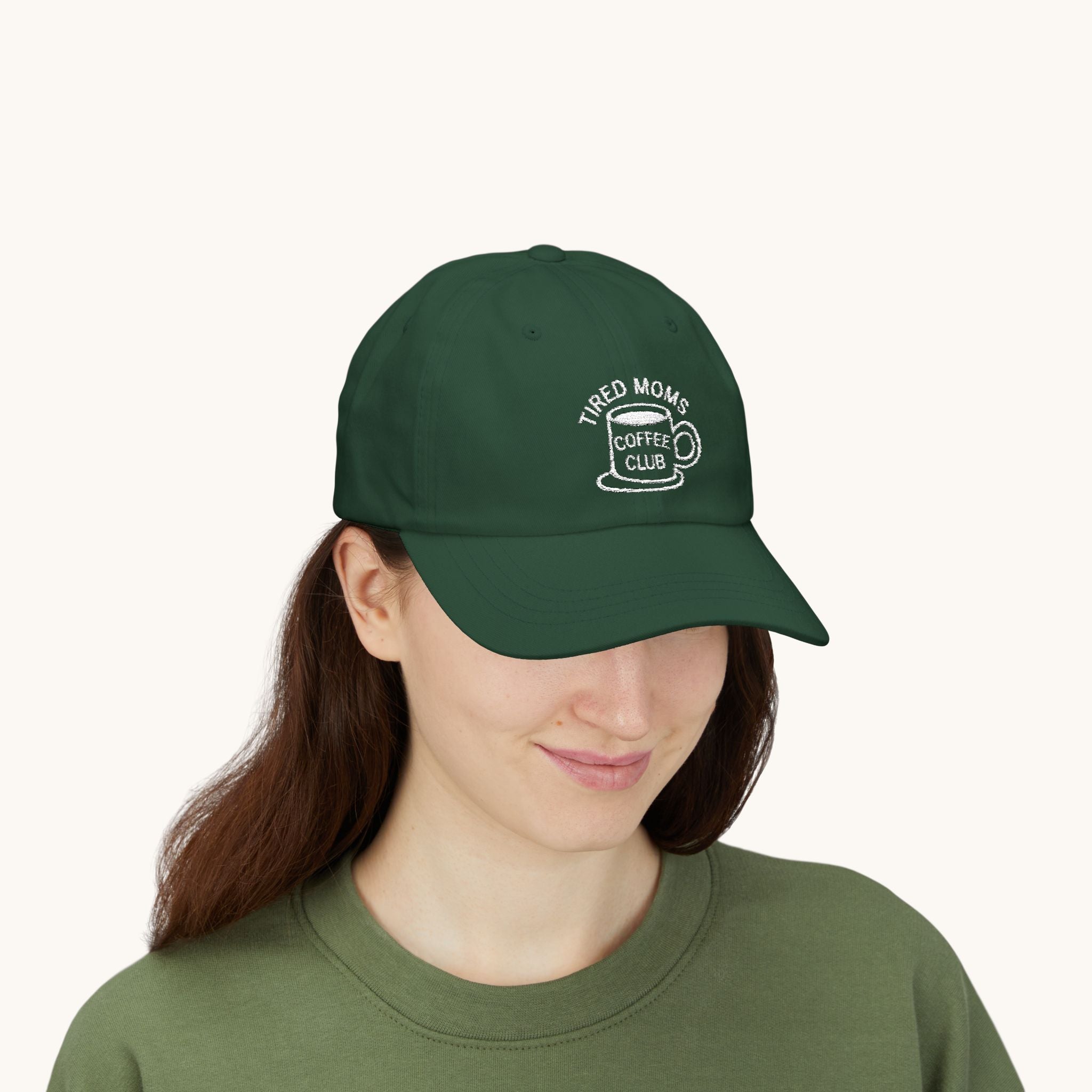 “Tired Moms Coffee Club” Embroidered Baseball Hat