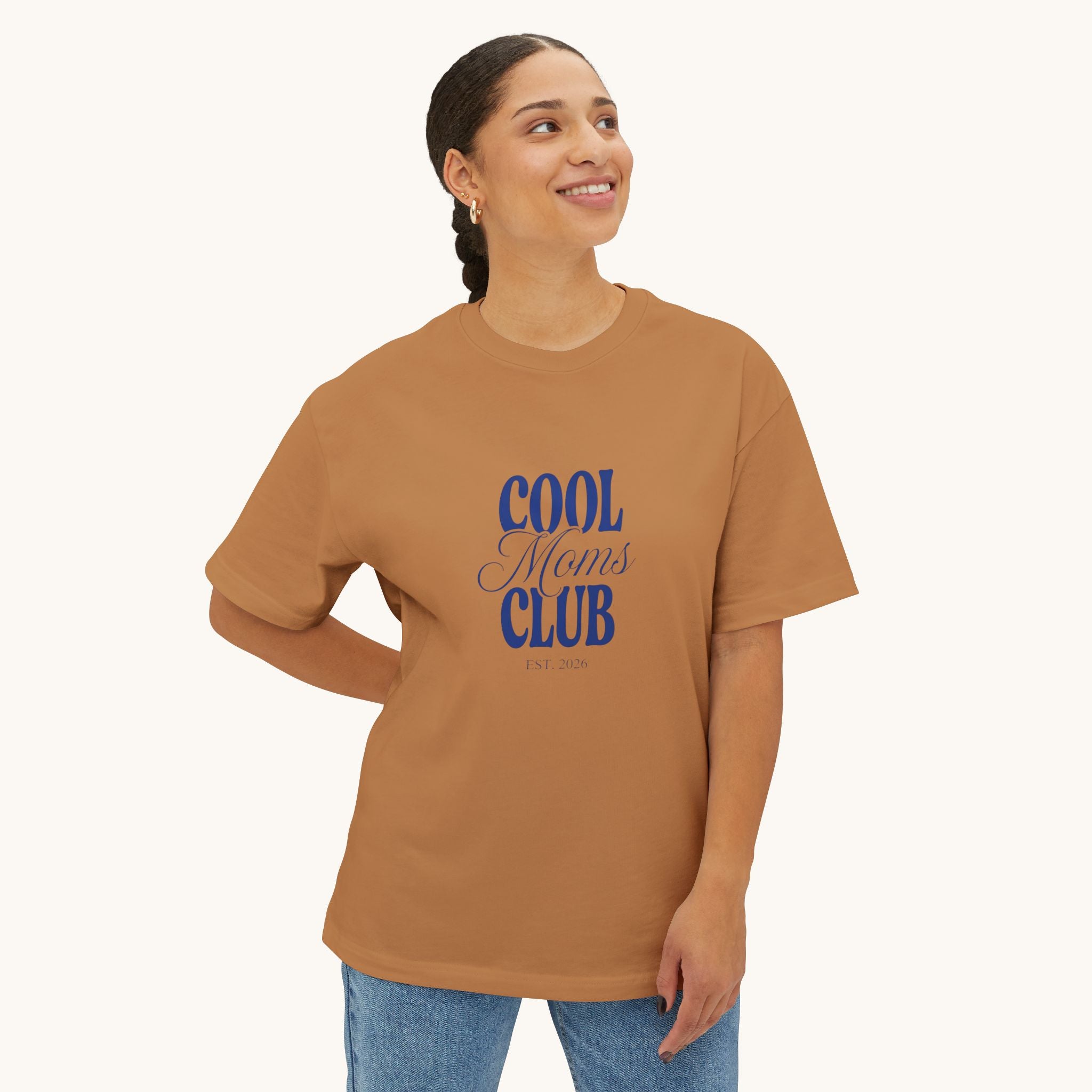 Cool Moms Club T-Shirt | Mom Graphic Tee, Navy Script Design