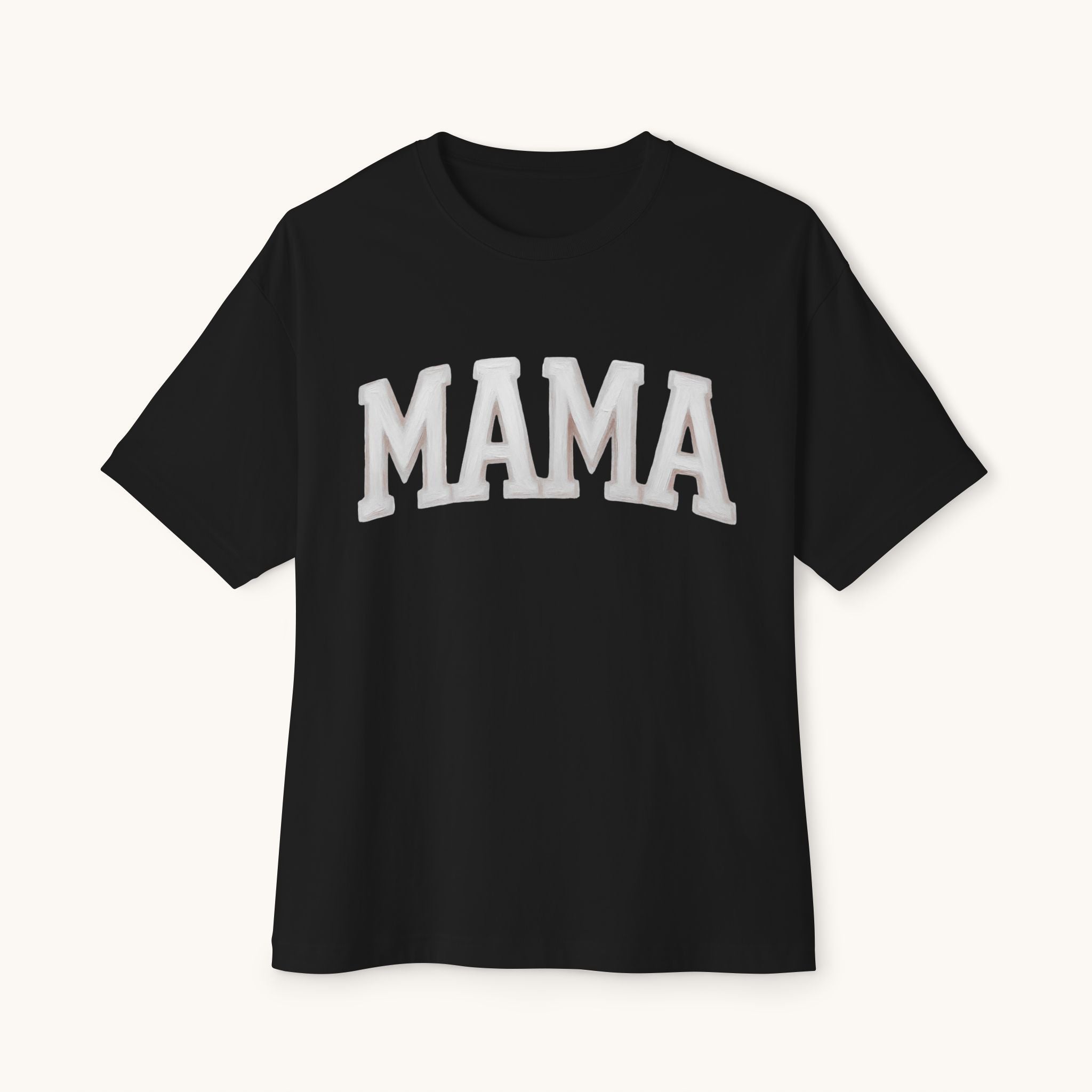 Mama Oversized Boxy Tee — Vintage Collegiate Mom Shirt