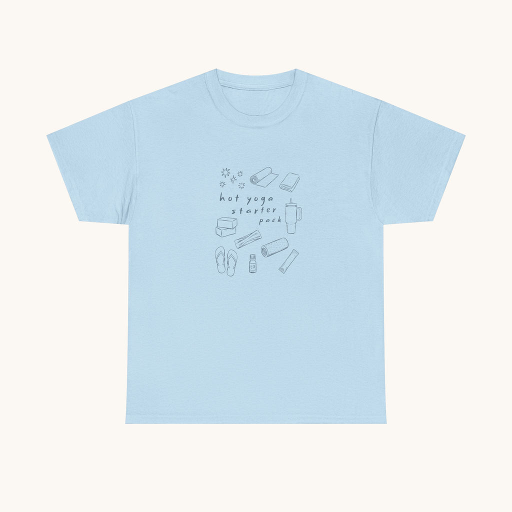 Hot Yoga Starter Pack T-Shirt — Classic Hot Yoga Essentials Tee