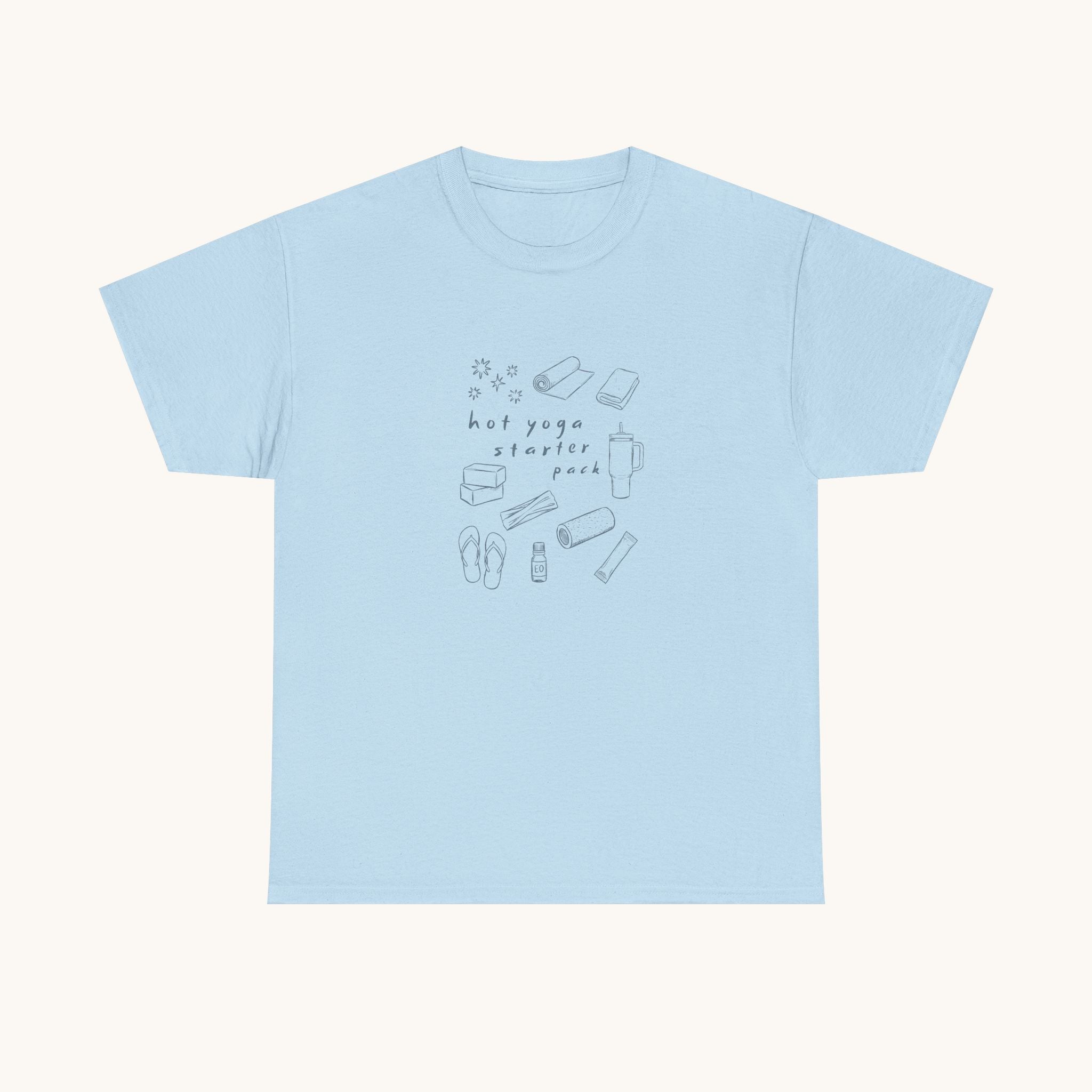 Hot Yoga Starter Pack T-Shirt — Classic Hot Yoga Essentials Tee