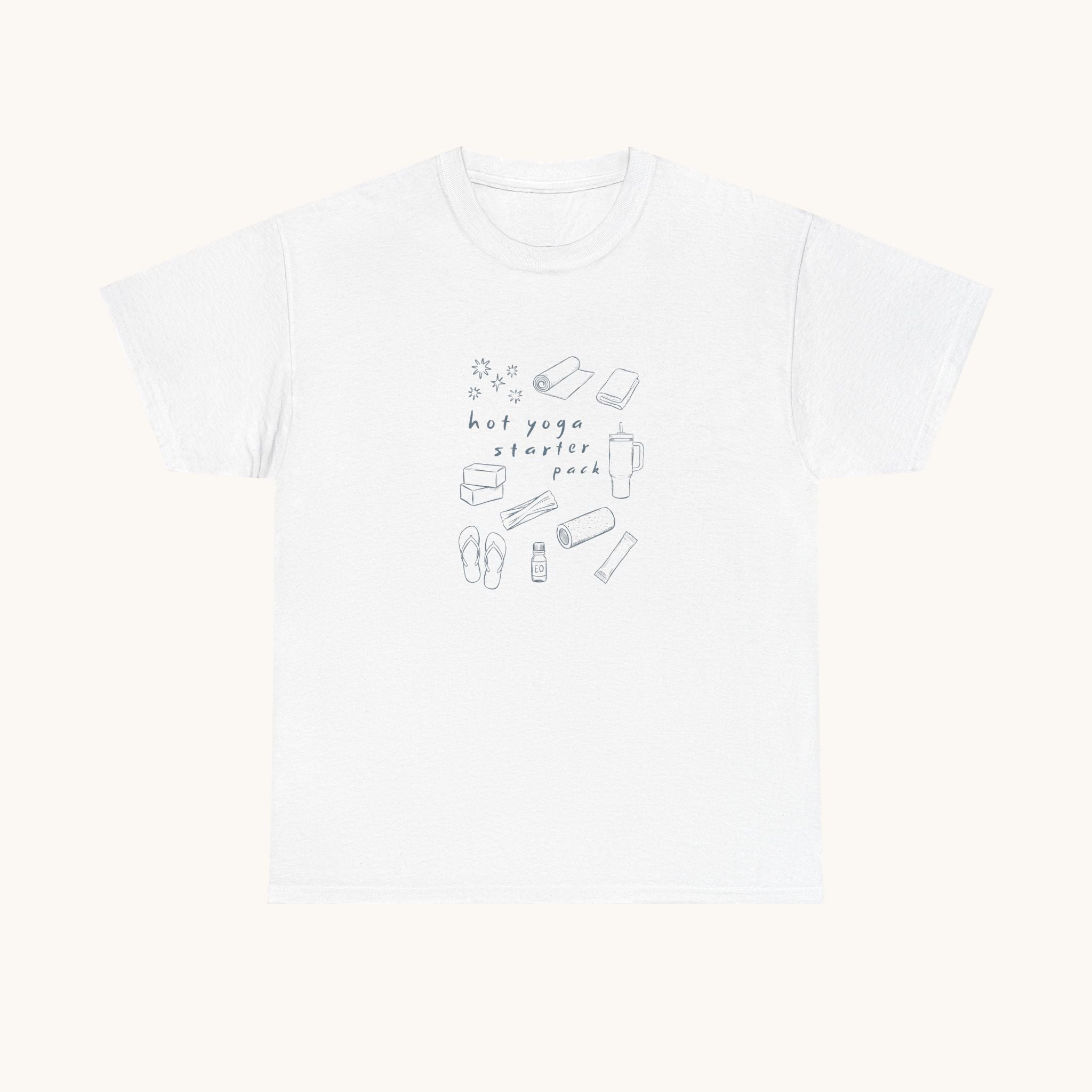 Hot Yoga Starter Pack T-Shirt — Classic Hot Yoga Essentials Tee
