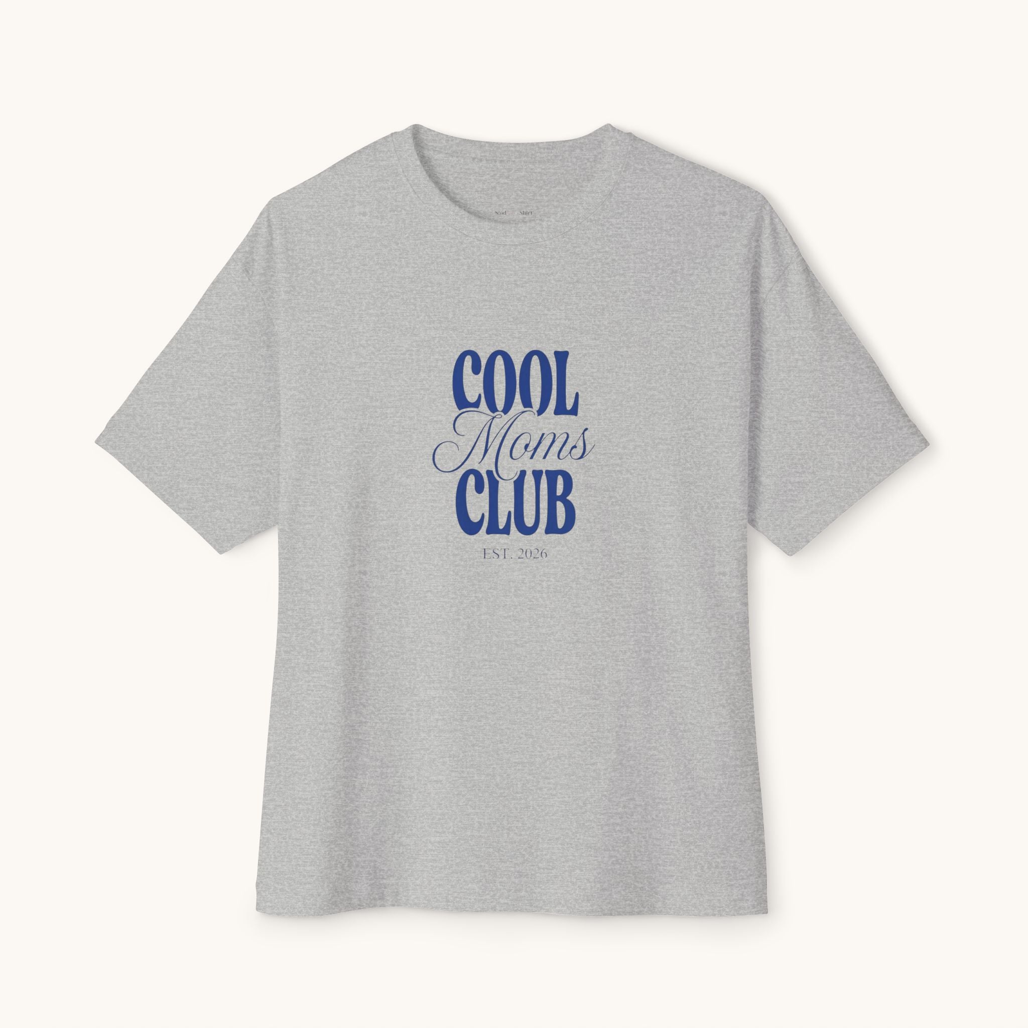 Cool Moms Club T-Shirt | Mom Graphic Tee, Navy Script Design