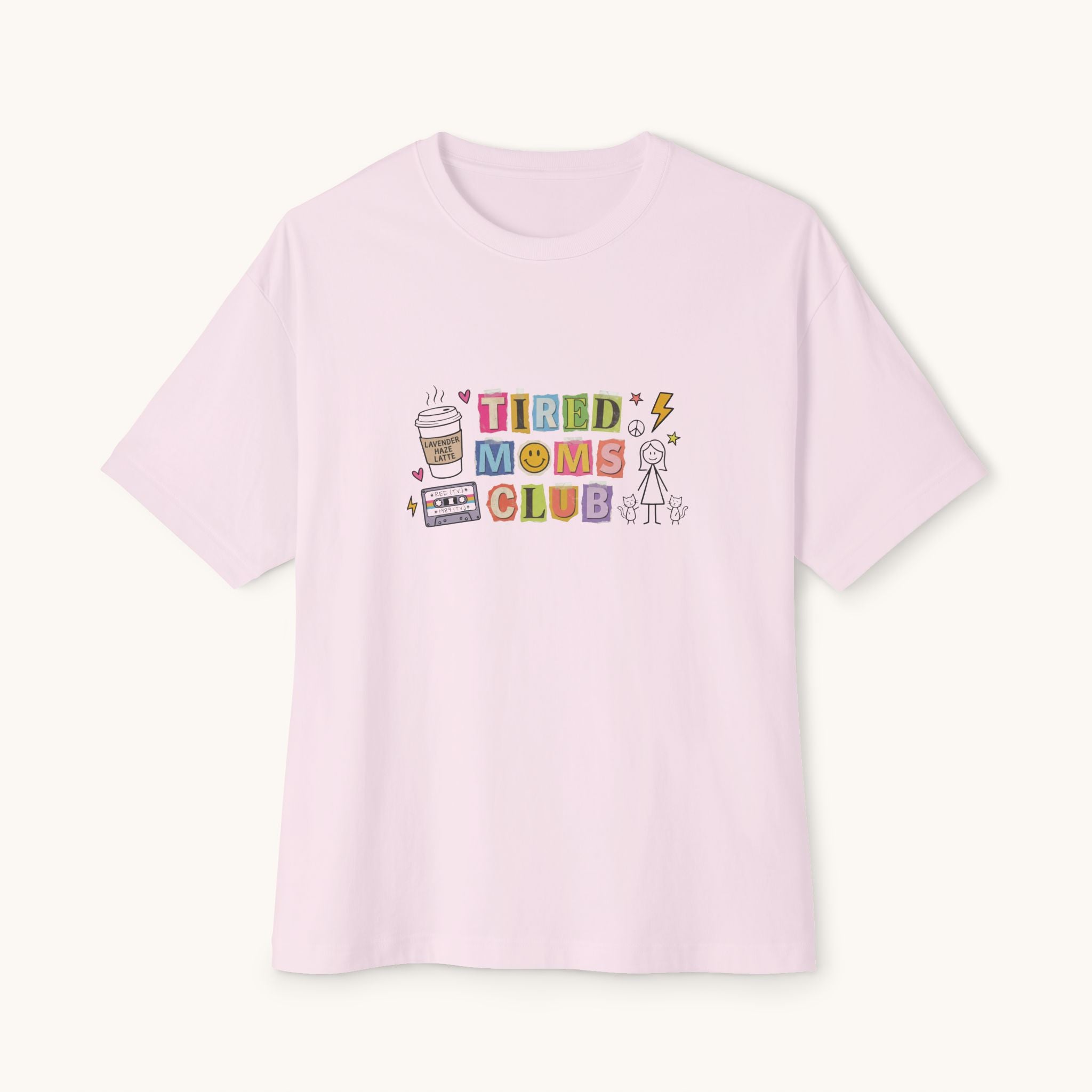 Tired Moms Club Tee — Cute Retro Graphic Mom Shirt