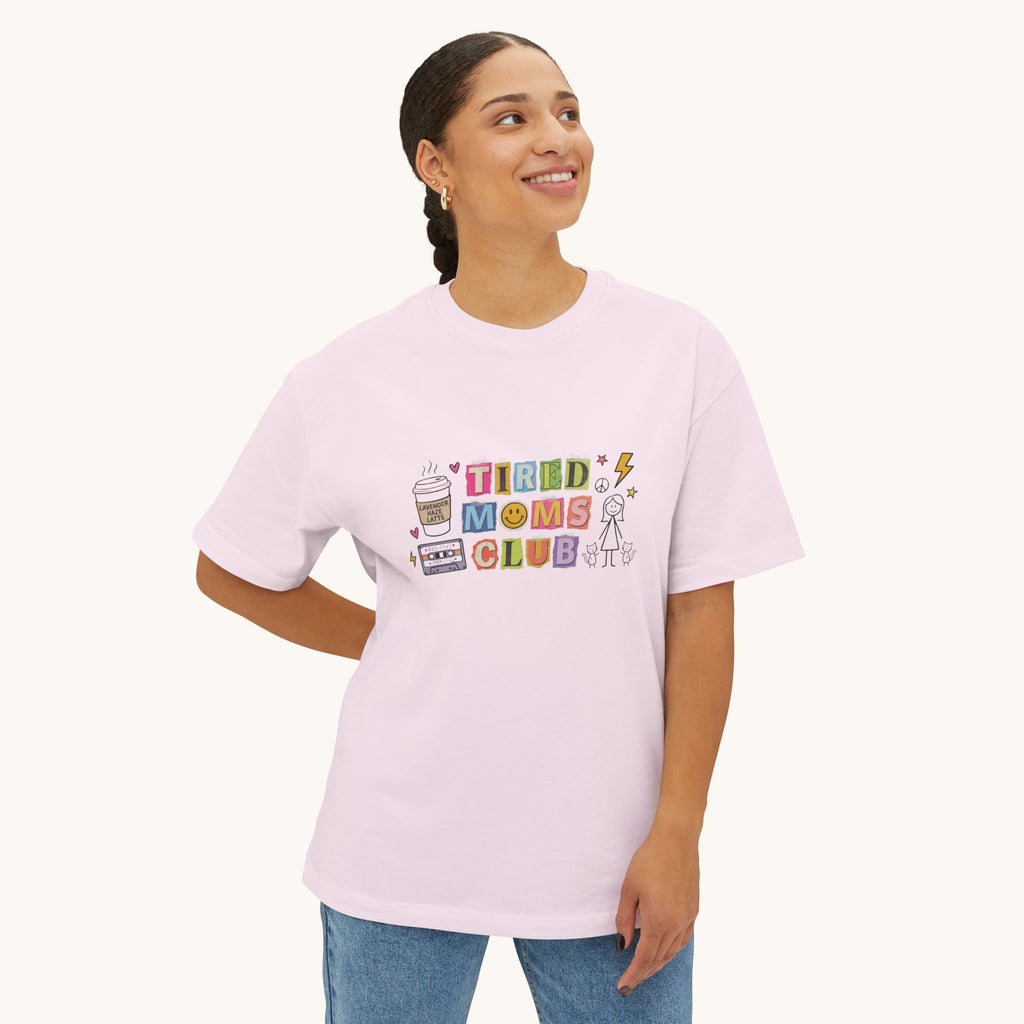Tired Moms Club Tee — Cute Retro Graphic Mom Shirt