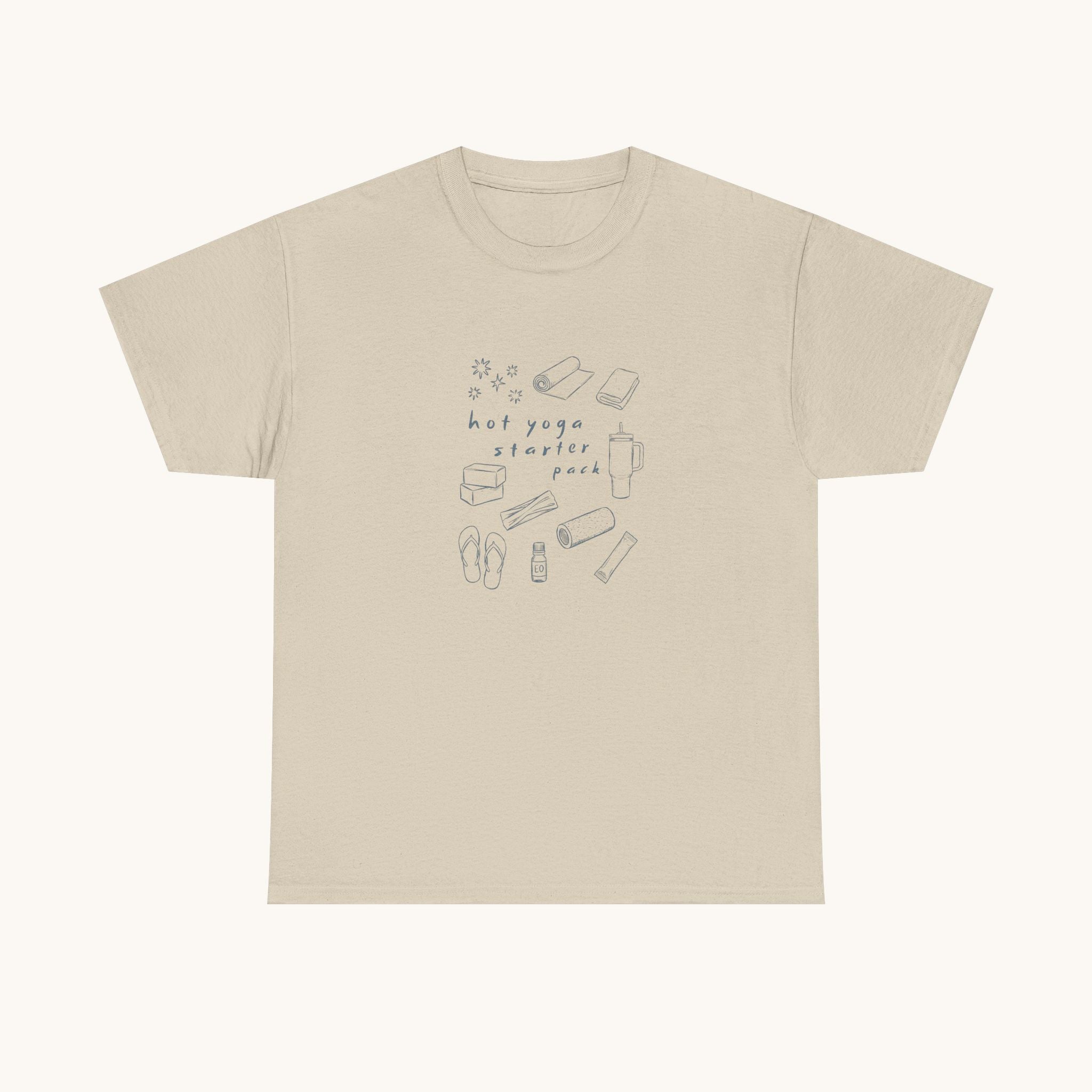 Hot Yoga Starter Pack T-Shirt — Classic Hot Yoga Essentials Tee