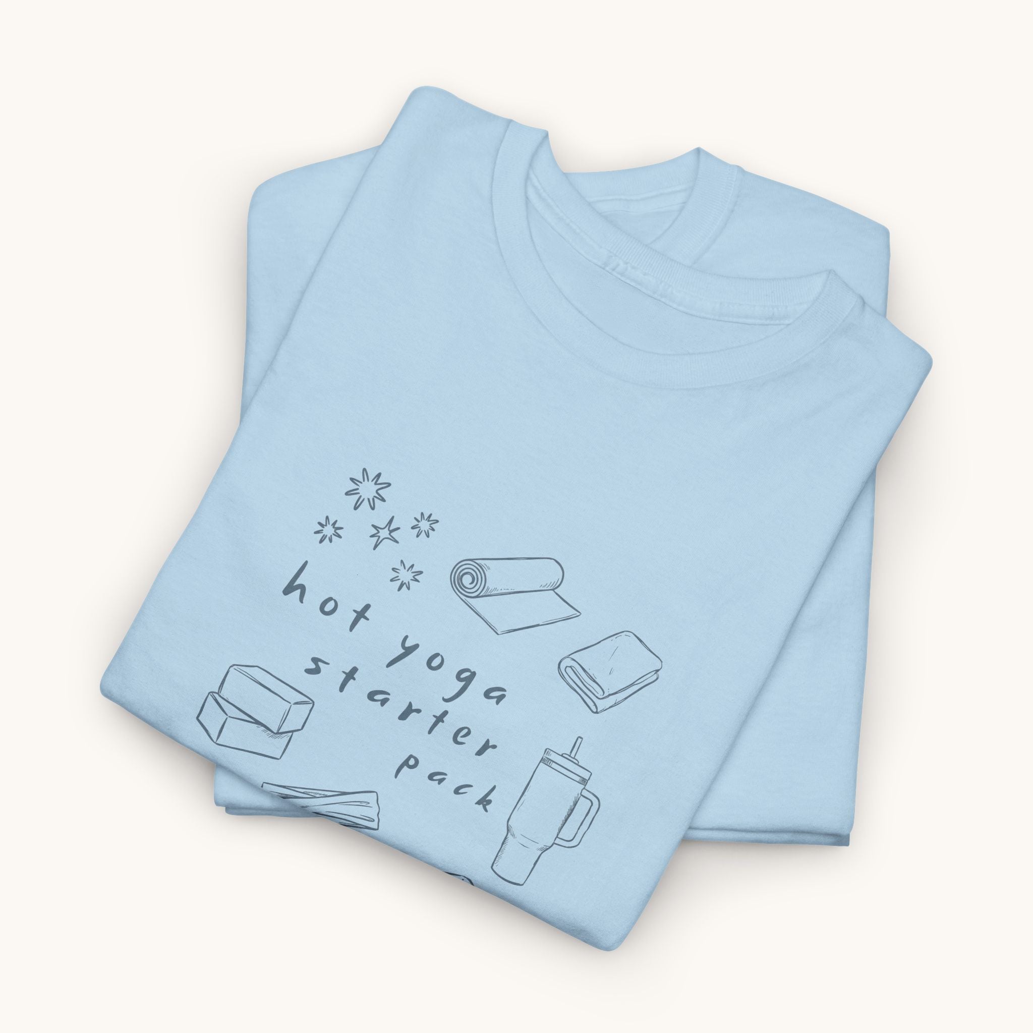 Hot Yoga Starter Pack T-Shirt — Classic Hot Yoga Essentials Tee
