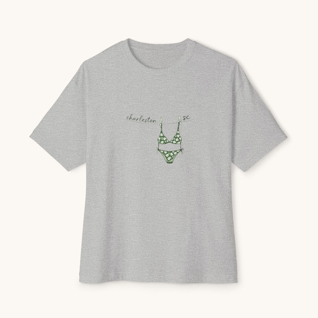 Charleston Girls Trip Tee — Green Bikini Clothesline Souvenir