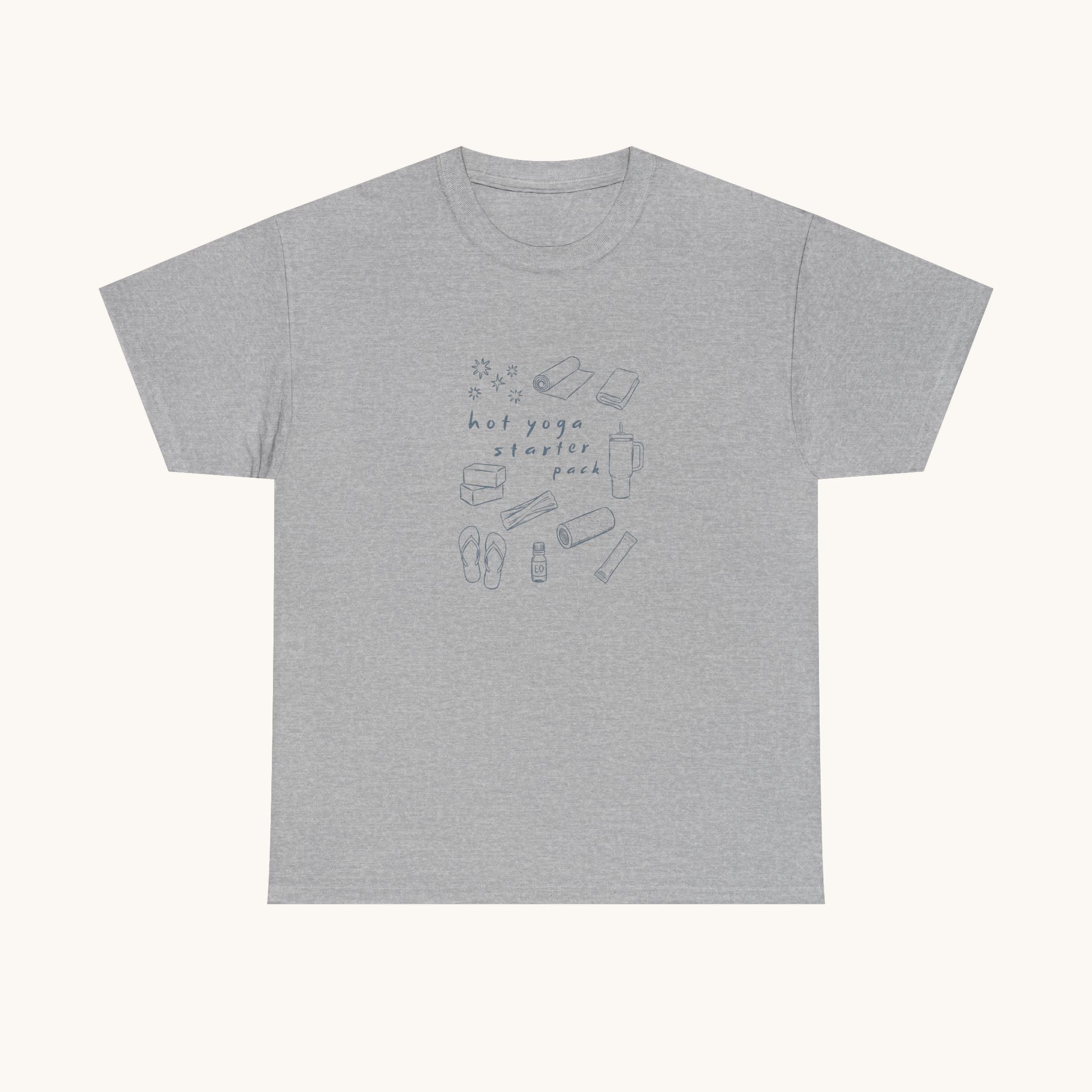Hot Yoga Starter Pack T-Shirt — Classic Hot Yoga Essentials Tee
