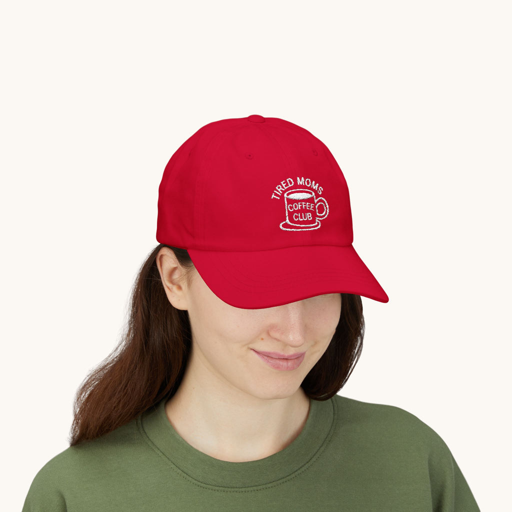 “Tired Moms Coffee Club” Embroidered Baseball Hat