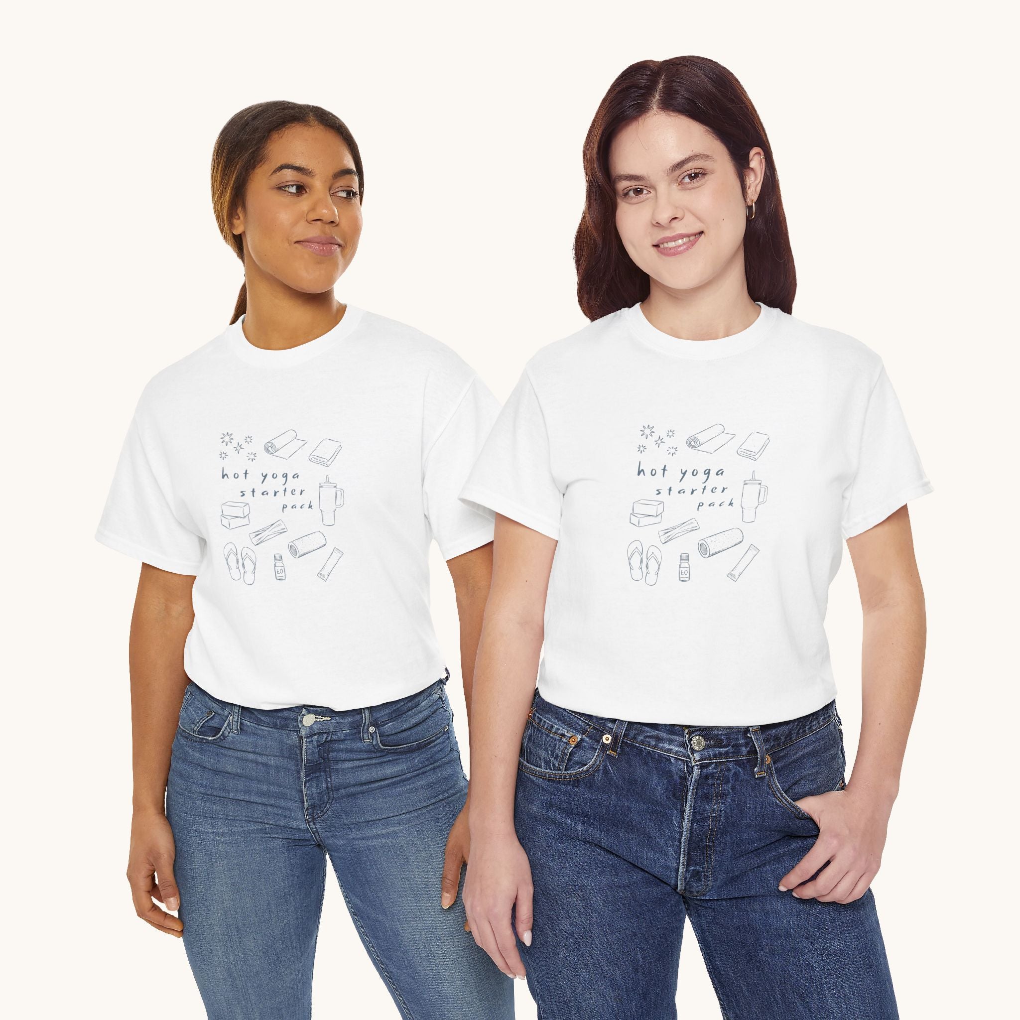 Hot Yoga Starter Pack T-Shirt — Classic Hot Yoga Essentials Tee