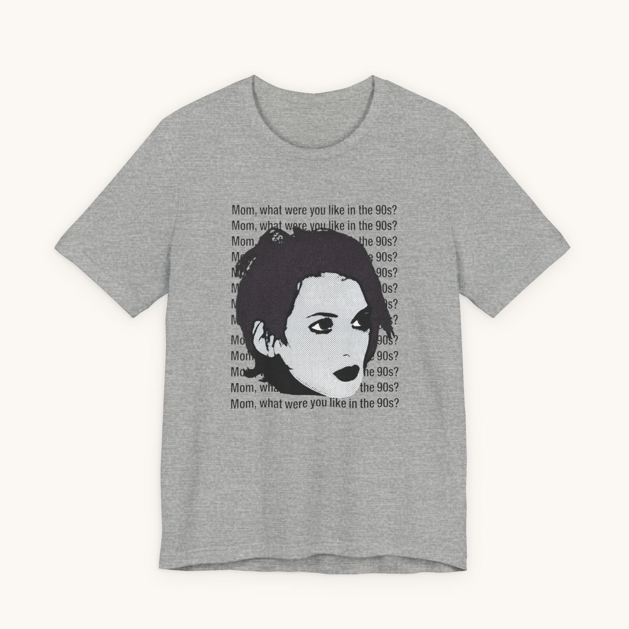 Pop Art Tee — "Mom, What Were You Like in the 90s"