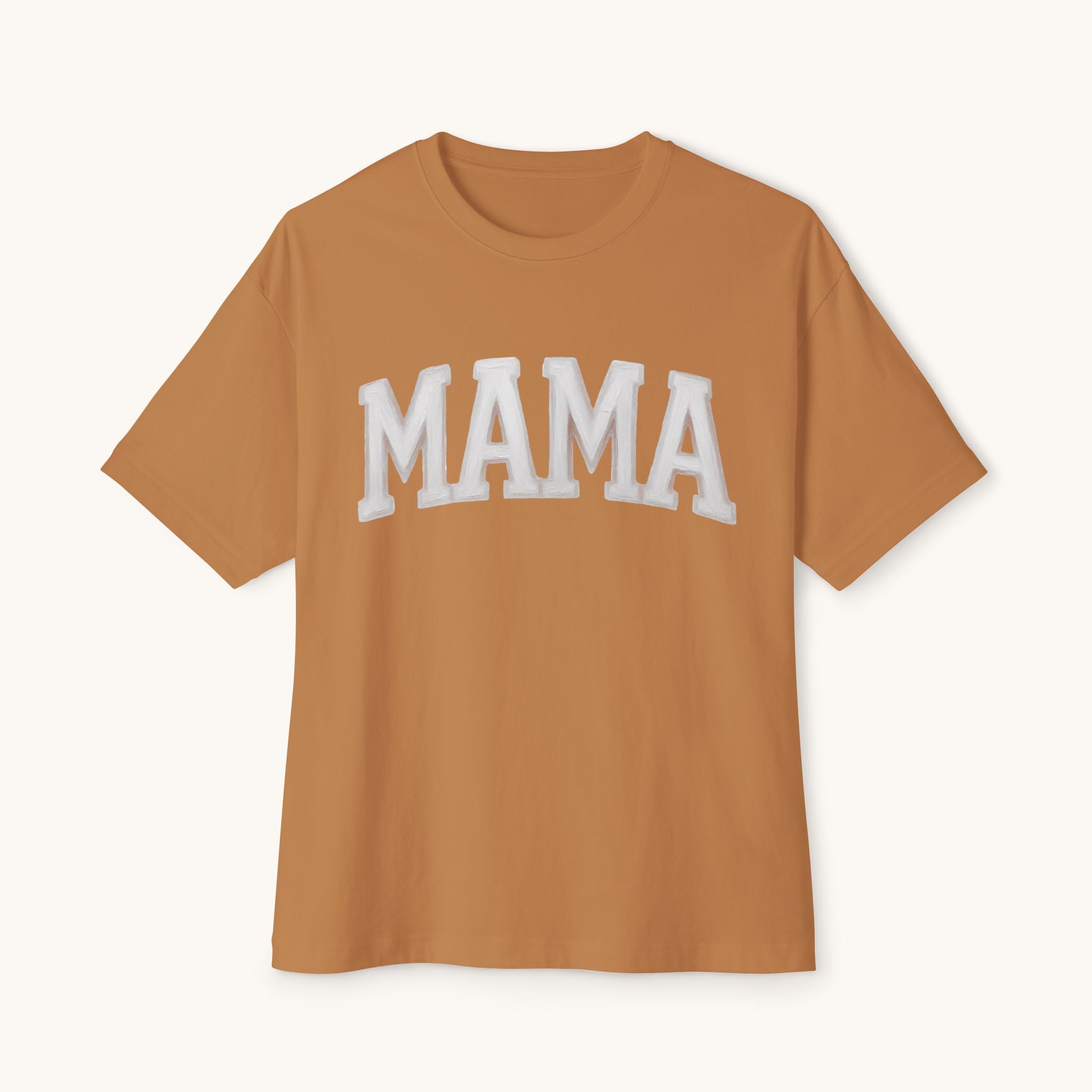 Mama Oversized Boxy Tee — Vintage Collegiate Mom Shirt