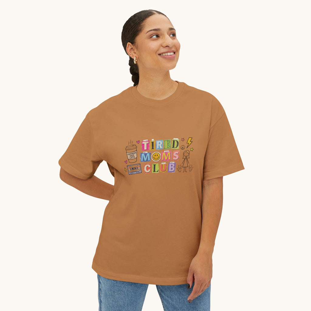 Tired Moms Club Tee — Cute Retro Graphic Mom Shirt