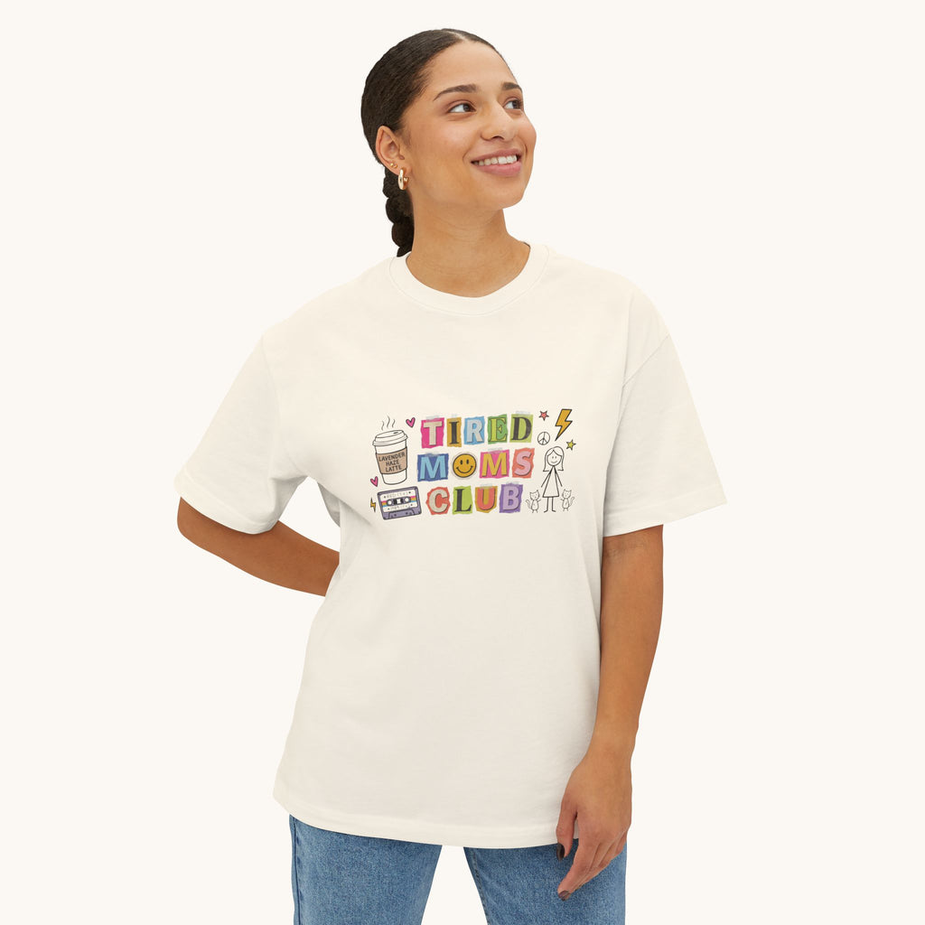 Tired Moms Club Tee — Cute Retro Graphic Mom Shirt
