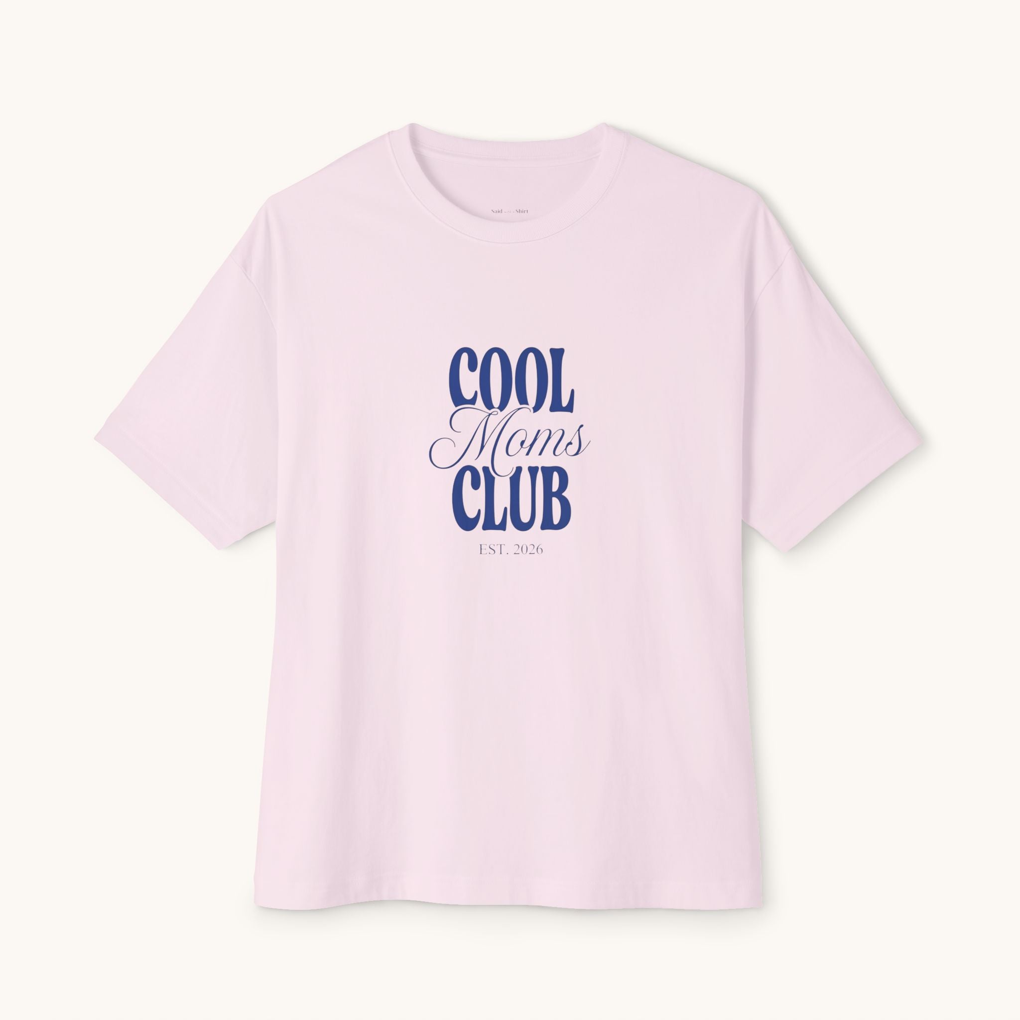 Cool Moms Club T-Shirt | Mom Graphic Tee, Navy Script Design