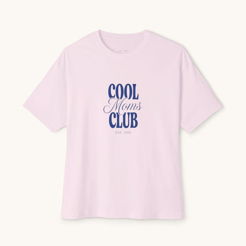 Cool Moms Club T-Shirt | Mom Graphic Tee, Navy Script Design