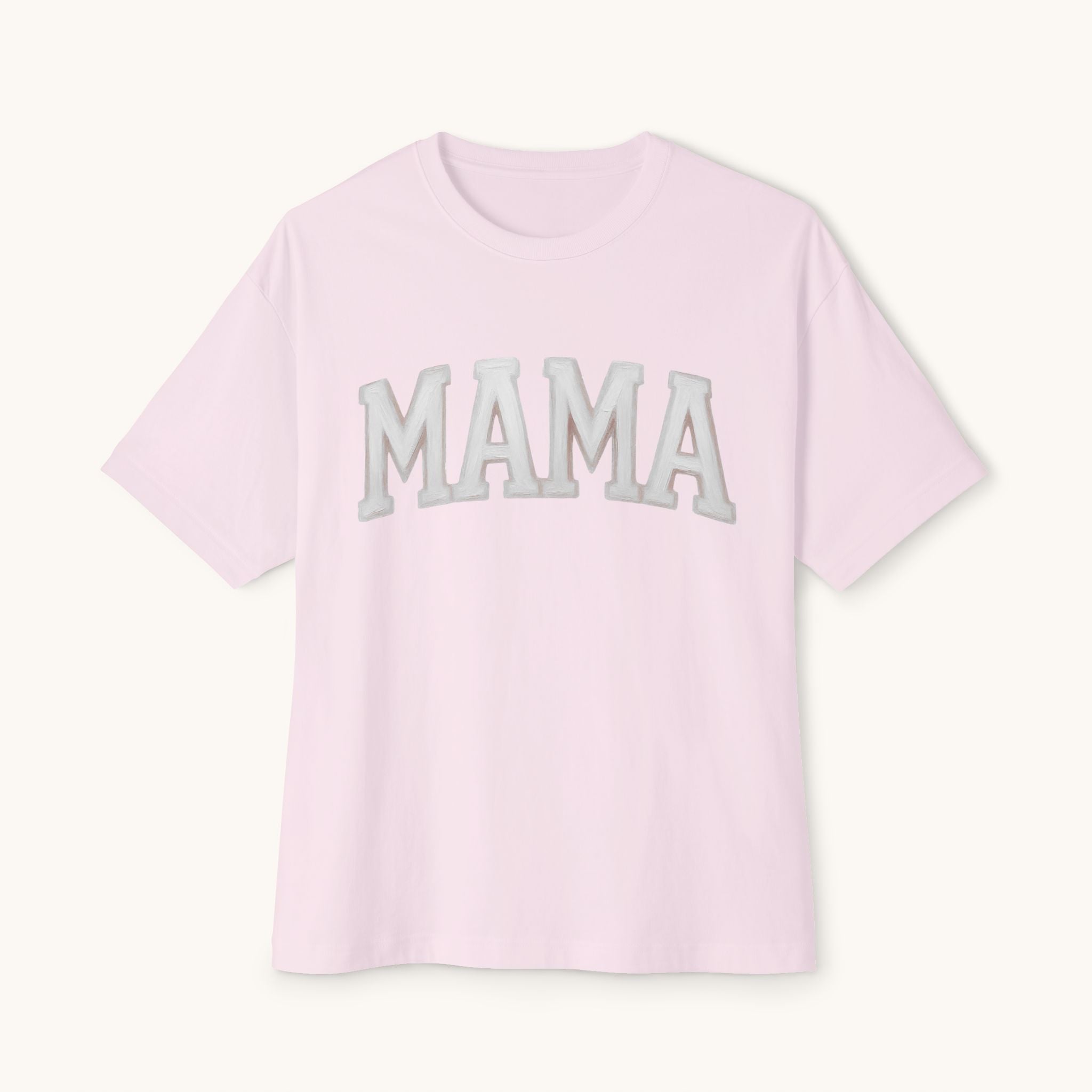 Mama Oversized Boxy Tee — Vintage Collegiate Mom Shirt
