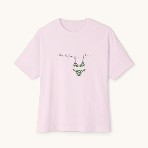 Charleston Girls Trip Tee — Green Bikini Clothesline Souvenir