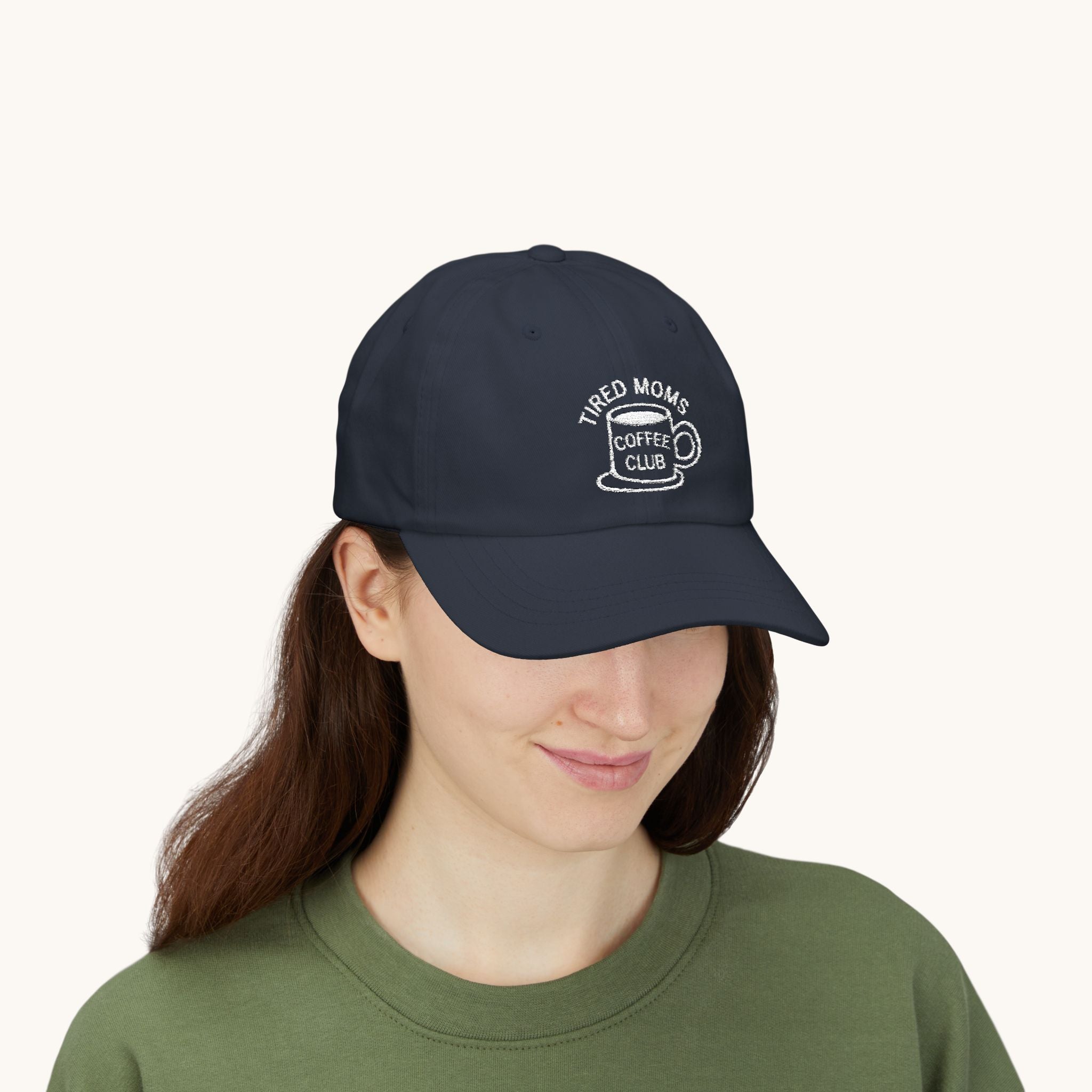 “Tired Moms Coffee Club” Embroidered Baseball Hat