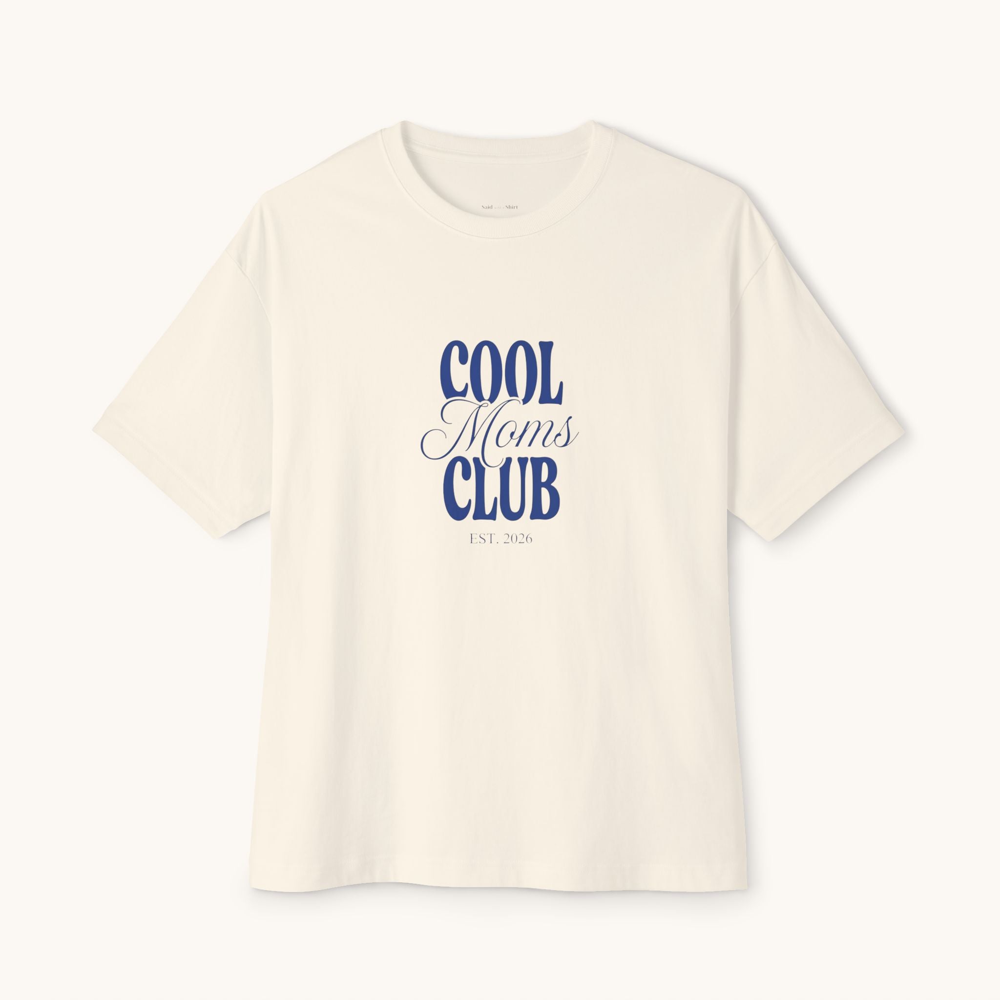 Cool Moms Club T-Shirt | Mom Graphic Tee, Navy Script Design