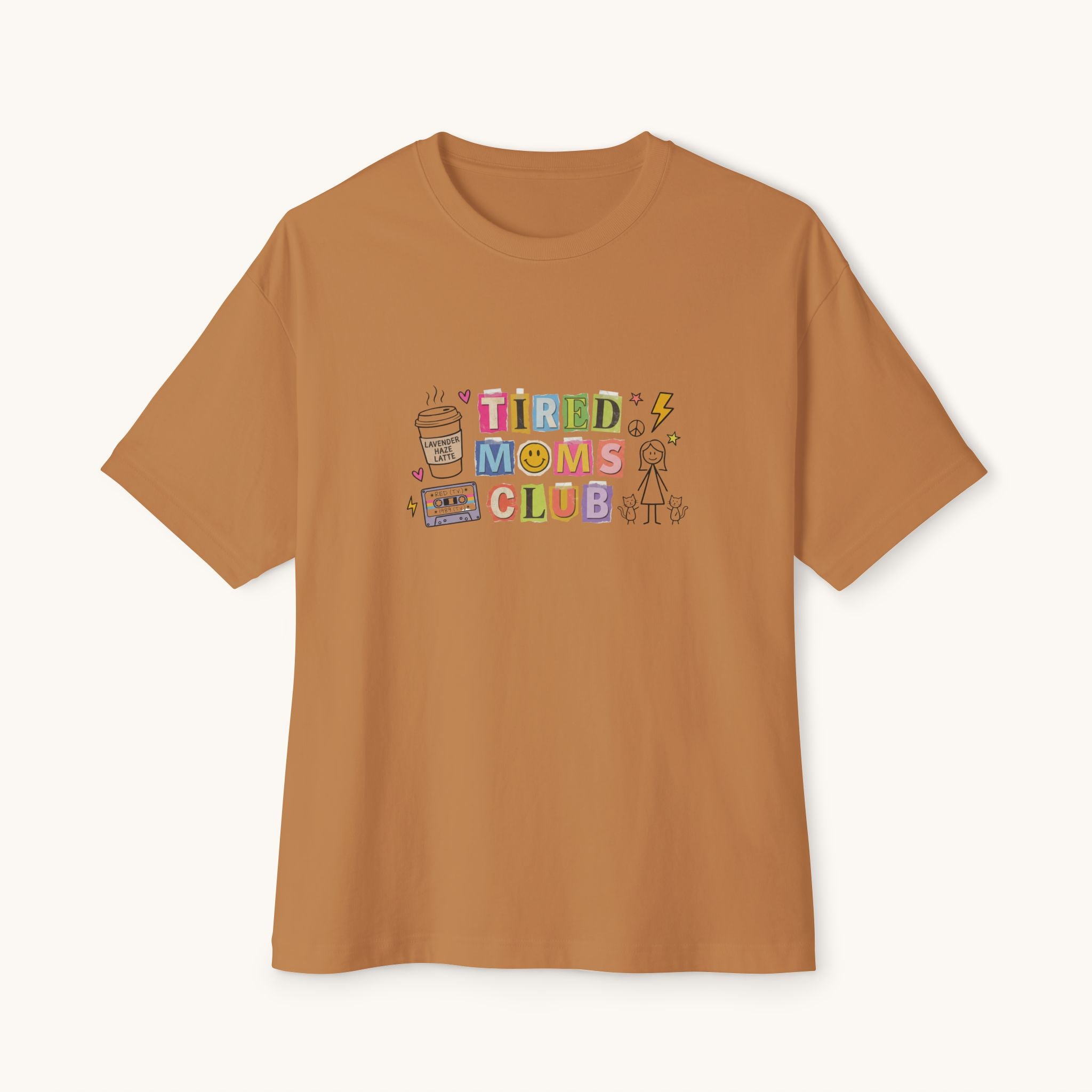 Tired Moms Club Tee — Cute Retro Graphic Mom Shirt